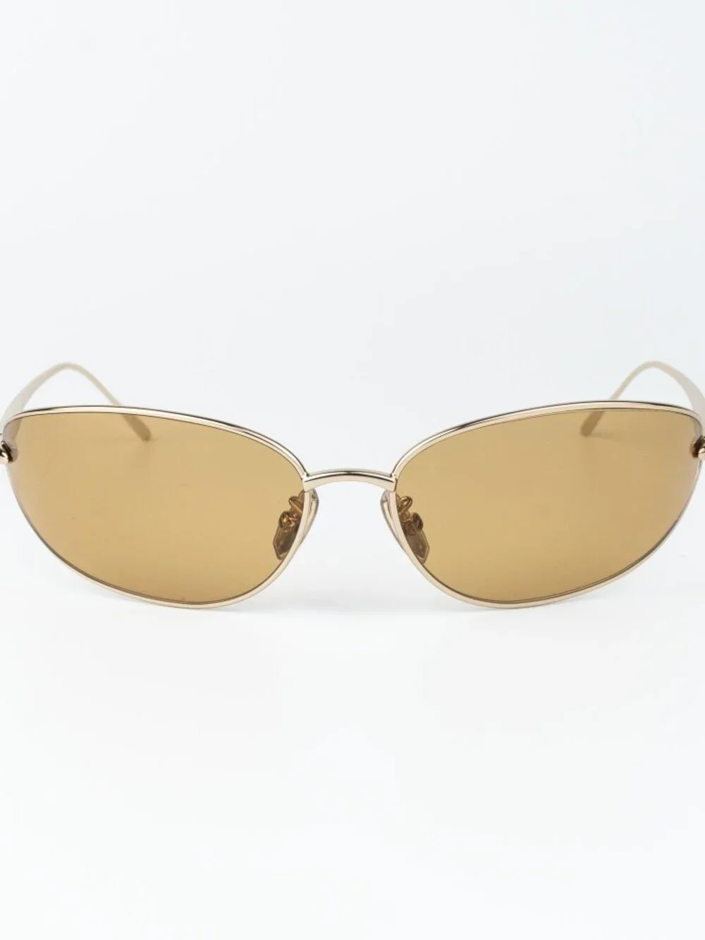 Loewe Men Sunglasses Gold Brown Wraparound LW40164U 32E NEW AUTHENTIC